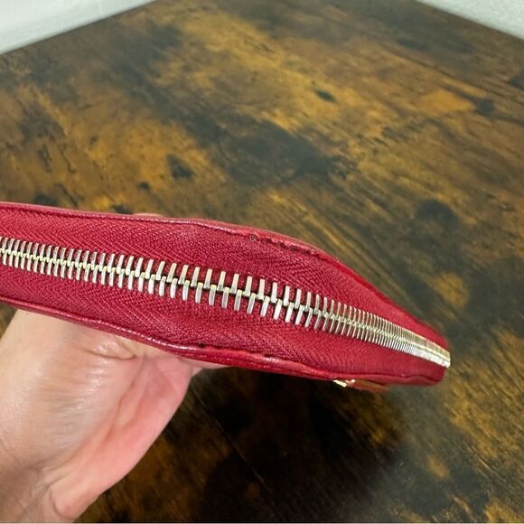 Prada Triangle Saffiano Leather Long Wallet Red W/ Certificate of Authenticity - Picture 9 of 14